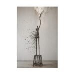 Abstract Tall Figure Sculpture Matte Canvas
