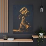 Woman Carrying Giant Rock matte canvas - Image 4