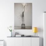 Abstract Tall Figure Sculpture Matte Canvas - Image 3