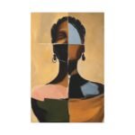 Abstract African Woman Portrait Canvas