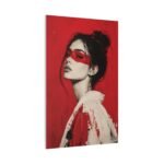 Red Mask Portrait Matte Canvas - Image 2