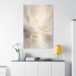 Neutral Abstract Sunrise Painting Matte Canvas - Image 3