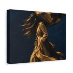 Golden Wind: Figurative Matte Canvas Wall Art - Image 2