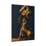 Golden Wind: Figurative Matte Canvas Wall Art - Image 6