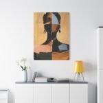 Abstract Afrocentric Portrait Canvas - Image 3