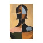 Abstract Afrocentric Portrait Canvas - Image 5