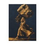 Golden Wind: Figurative Matte Canvas Wall Art - Image 5