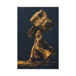 Golden Wind: Figurative Matte Canvas Wall Art - Image 9