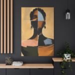 Abstract Afrocentric Portrait Canvas - Image 8