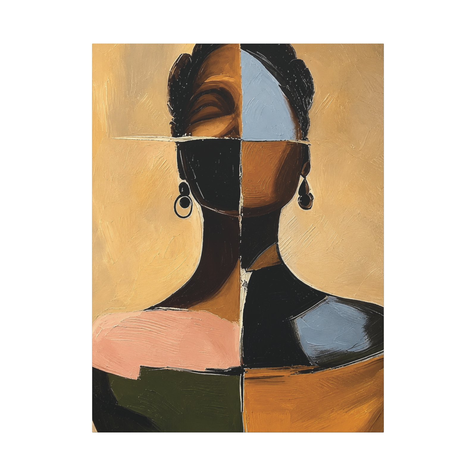 7336821745624635919_2048.jpeg Abstract Afrocentric Portrait Canvas - Image 1