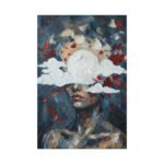 Surreal Woman with Clouds
