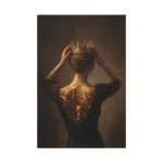 Woman with Crown & Golden Cracks